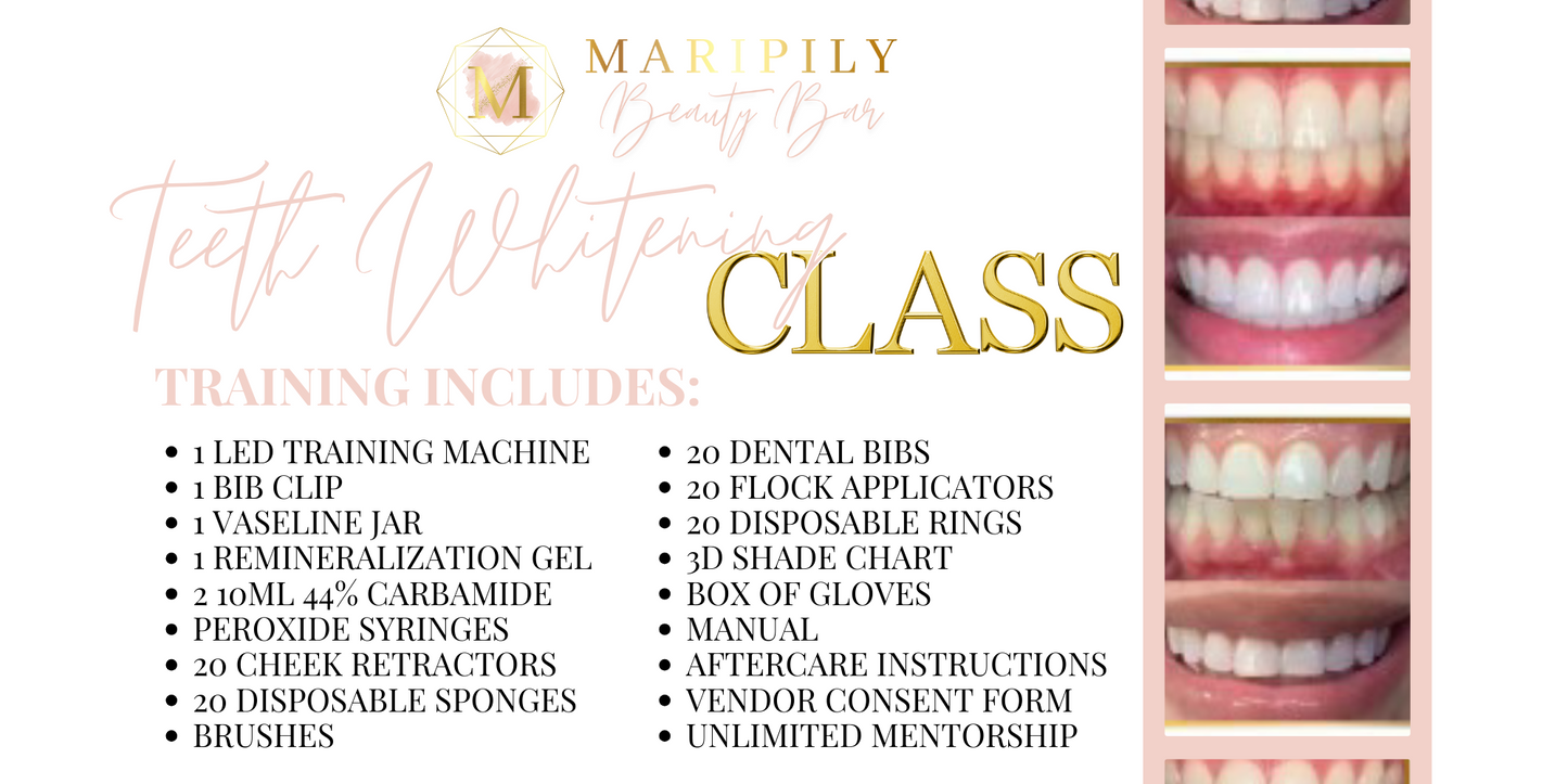TEETH WHITENING TRAINING - 3rd Sunday & Monday of Each Month