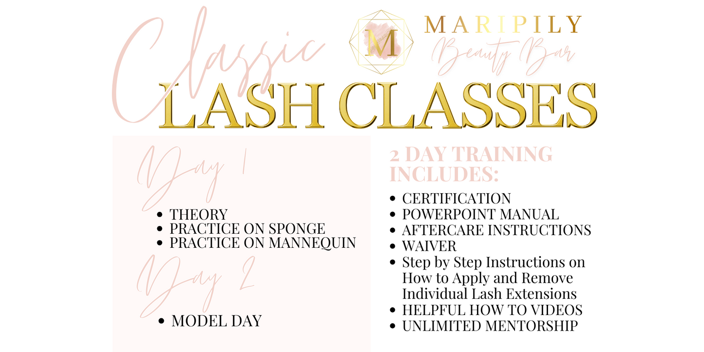 CLASSIC LASH 2 DAY TRAINING - 3rd Sunday & Monday of Each Month